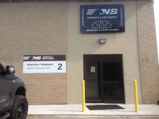 Above the door entrance Signs - Norfolk Southern signage Above the door entrance Signs - Norfolk Southern signage
