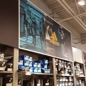 Retail wall banners. Large format vinyl banners.
