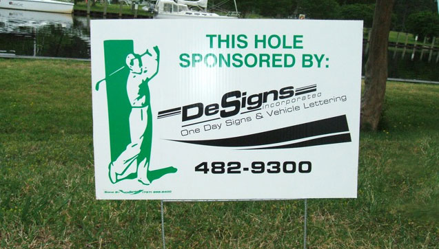 Golfing Sponsorship Sign for your business