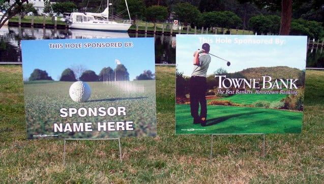 Golf Tournament Sponsorship Signs