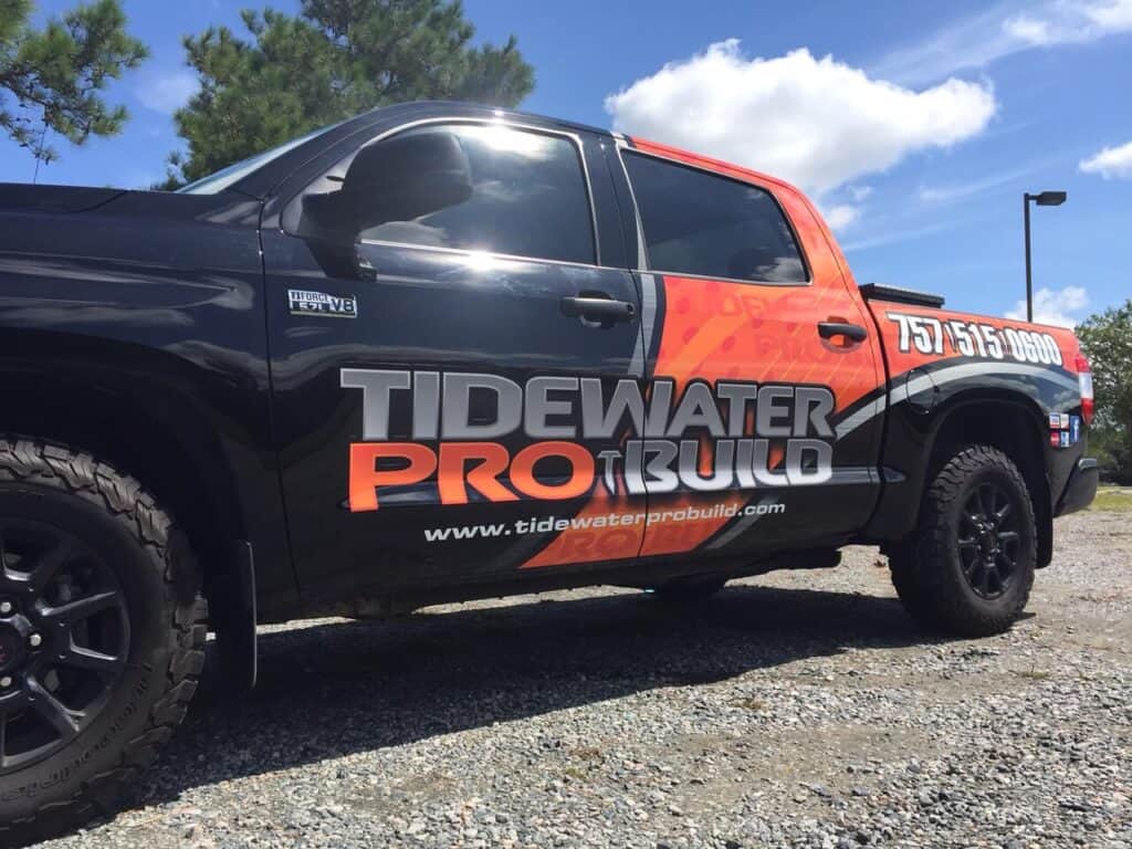 Full truck wrap for Tidewater Pro Build