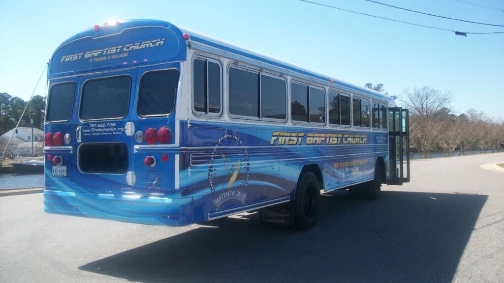 3M-Bus-graphics, Full color bus wrap for First Baptist Church