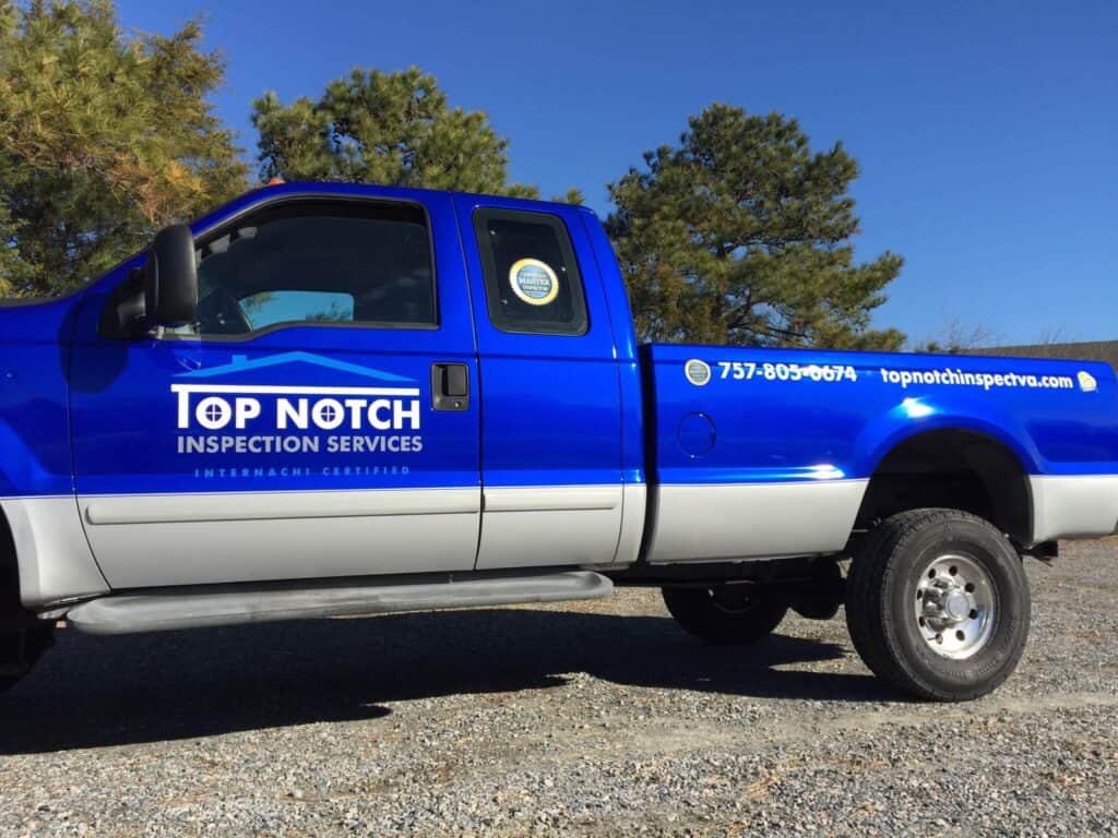 3M color change on pickup truck for Top Notch Inspection