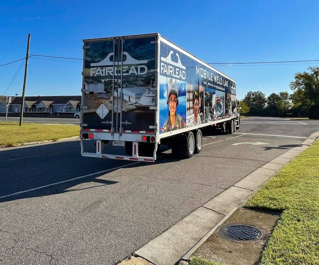 Large custom trailer wraps - 53 foot trailer wrap for Fairlead