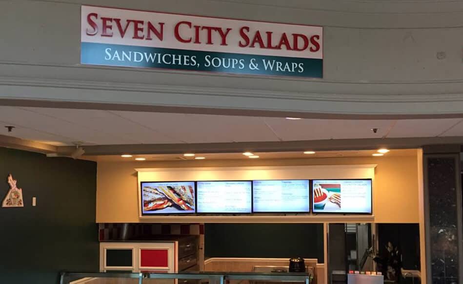 Color Wall sign for Seven City Salads Color Wall sign for Seven City Salads
