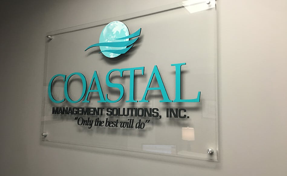 Acrylic wall sign for Coastal Management Solutions Acrylic wall sign for Coastal Management Solutions