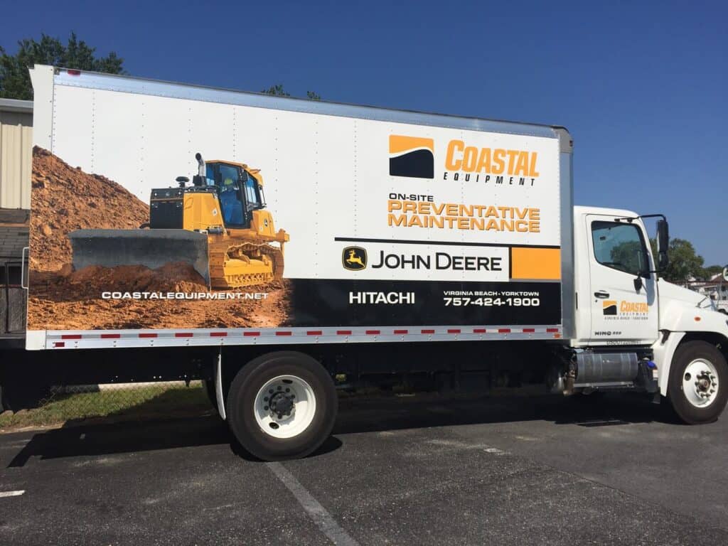 Box truck graphics and lettering - Box truck graphics for Coastal Equipment box truck