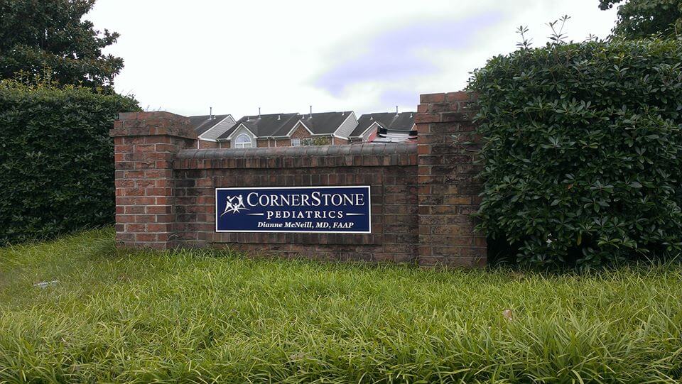 Directory sign for Cornerstone Pediatrics. Reflective signs Directory sign for Cornerstone Pediatrics. Reflective signs