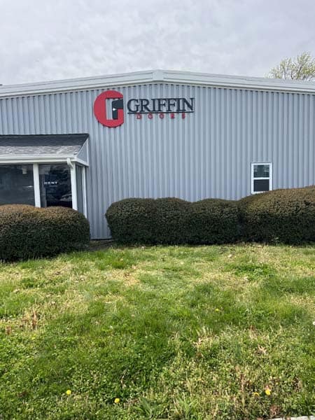 Formed plastic letter signage for Griffin Doors Formed plastic letter signage for Griffin Doors