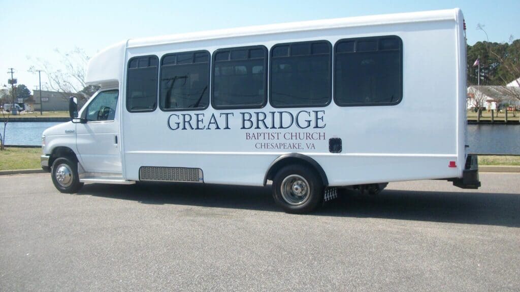 Passenger bus wrap for Great Bridge Baptist Church