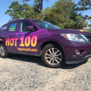 Car wraps for your company vehicles - See the Hot 100 Radio auto wrap