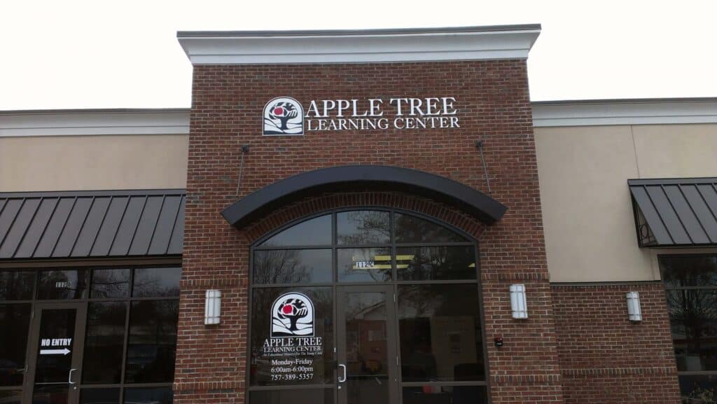 Exterior building signage - Sign for Apple Tree Learning Center Exterior building signage - Sign for Apple Tree Learning Center