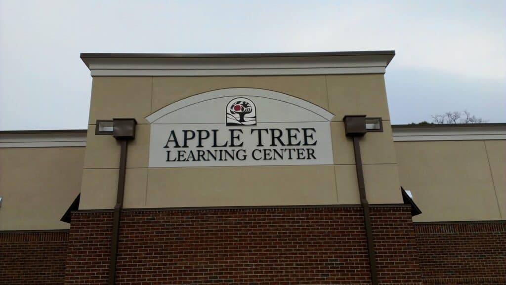 Exterior building signs - Sign for Apple Tree Learning Center Exterior building signs - Sign for Apple Tree Learning Center