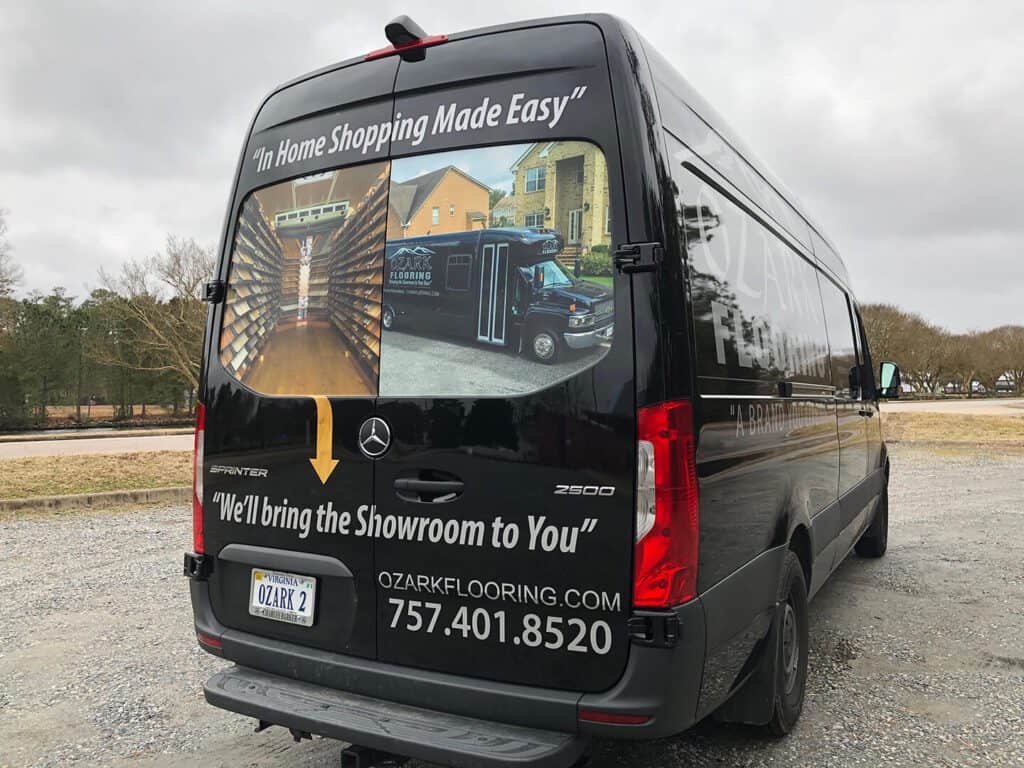Work van wraps - Van wrap for OZARK Floors