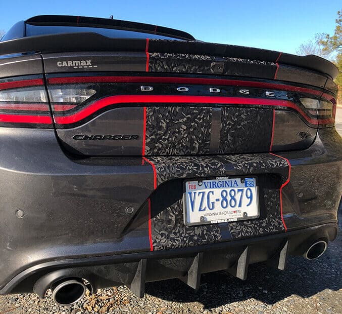 Rear texture wrap on Dodge Challenger