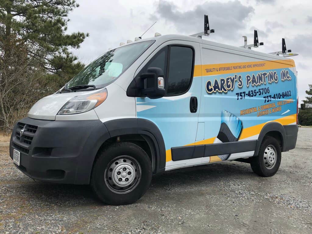 Work van wrap for Cary's Painting Inc. - side view