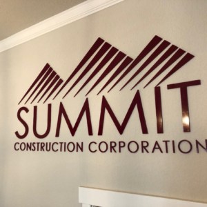Wall signs and logos mounted for lobbies and reception area in your office by DeSigns, Inc.