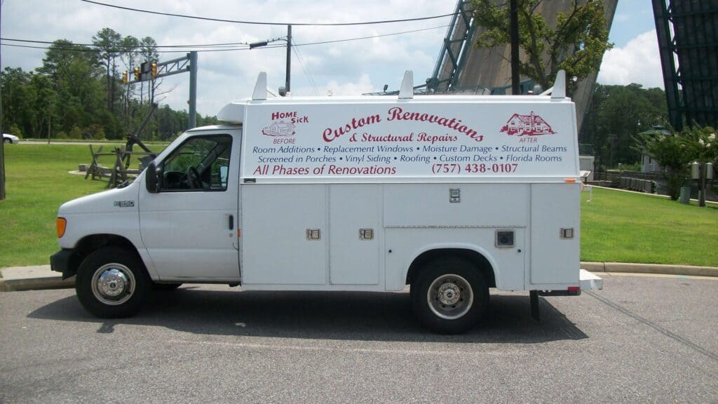 KUV lettering for Custom Renovations