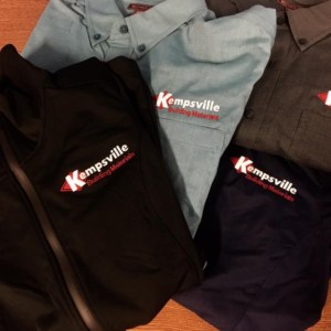 Embroidered-shirts from DeSigns, Inc. See: Kempsville Building Materials embroidered shirts.