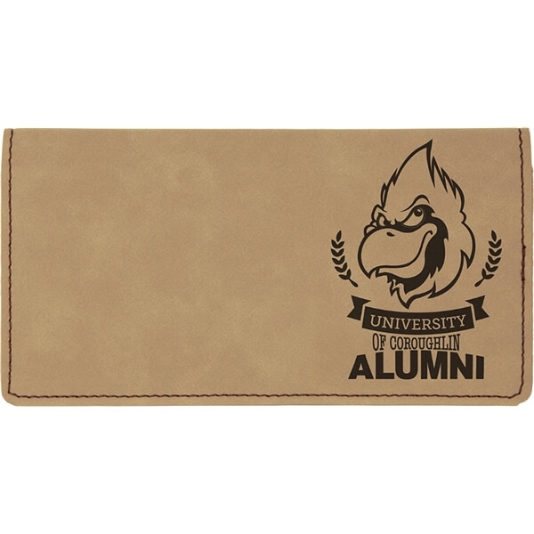 Leatherette Checkbook Covers. Imprint name. logo, slogan. Great promotional item.