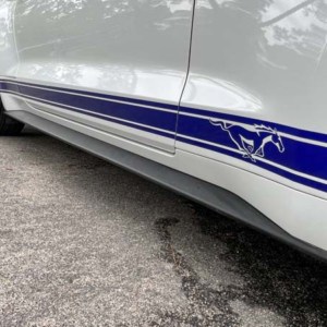 Rocker panel graphics on Mustang