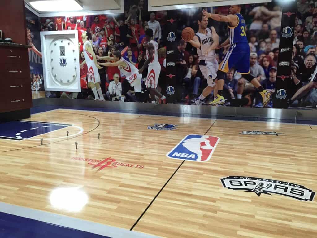 NBA floor mural