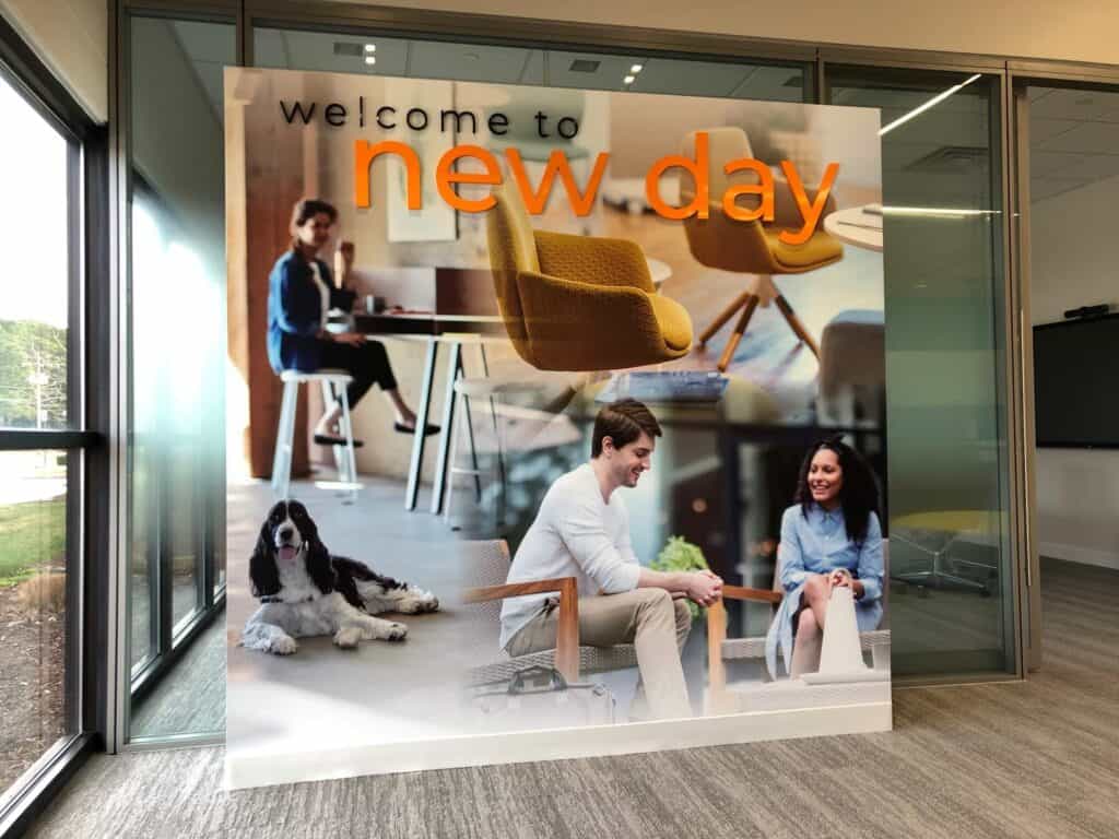Murals for retail stores - New Day Office Supply wall mural