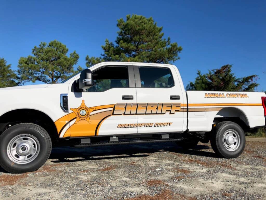 Sheriff vehicle wrap for the Northampton County Sheriff