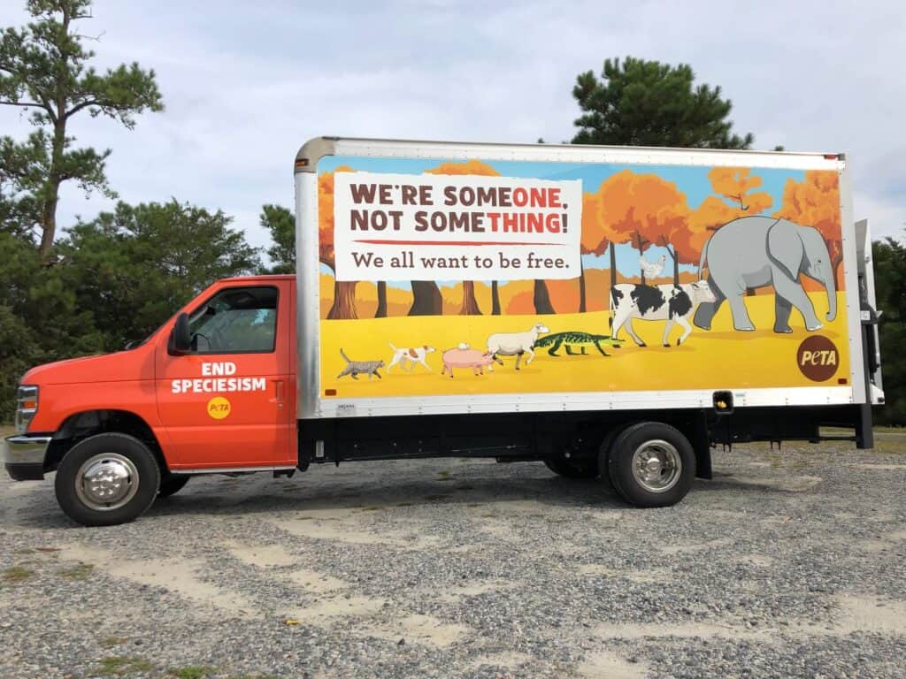 Box truck wraps - PETA box truck wrap