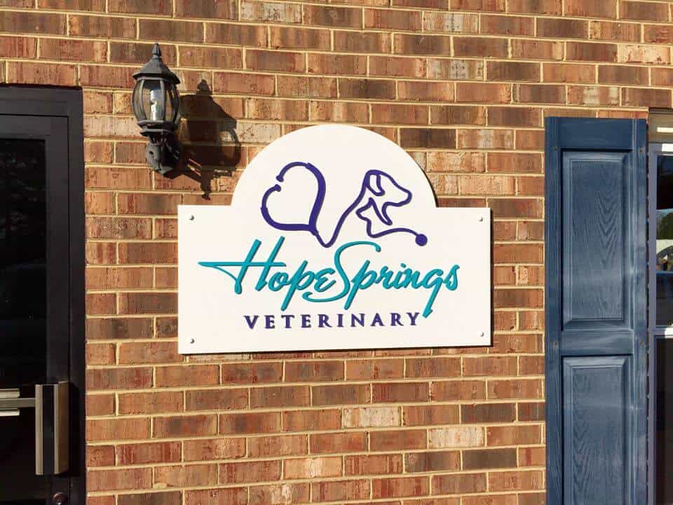 Shaped Raised Letters PVC sign for Hope Springs Veterinary Shaped Raised Letters PVC sign for Hope Springs Veterinary