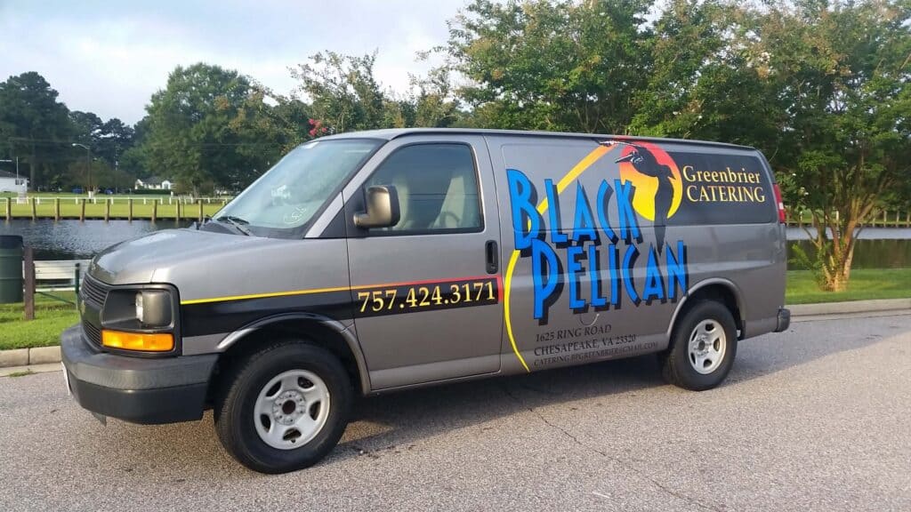 Van wrapping - Black Pelican Catering van wrap