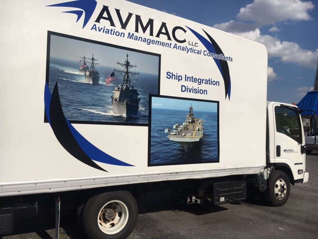 Box truck graphics and lettering - Box truck graphics for AVMAC
