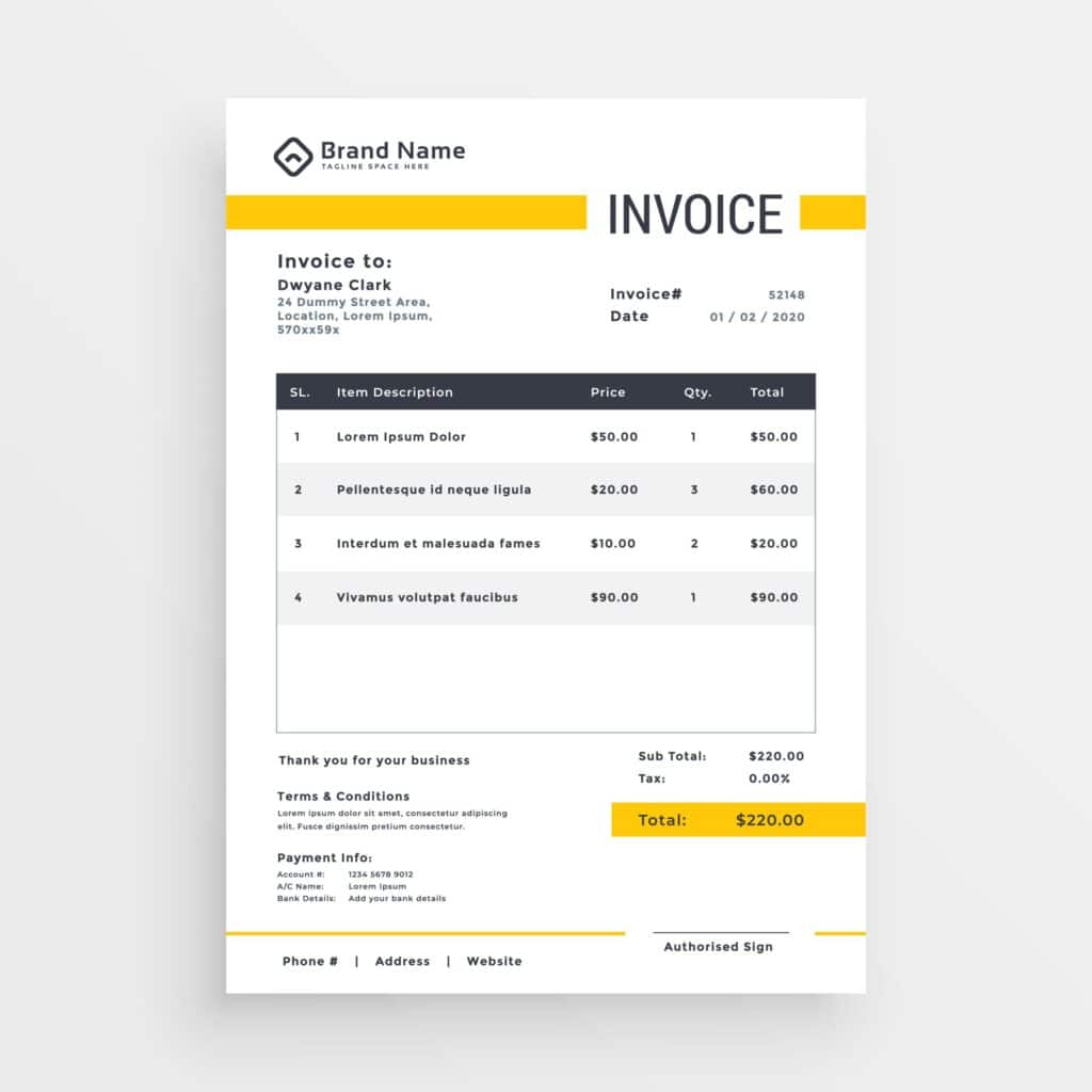 Business invoices printed by DeSigns Inc. Chesapeake VA