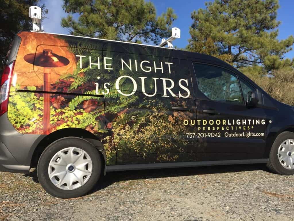 Full color van wrap for Outdoor Lighting Perspectives