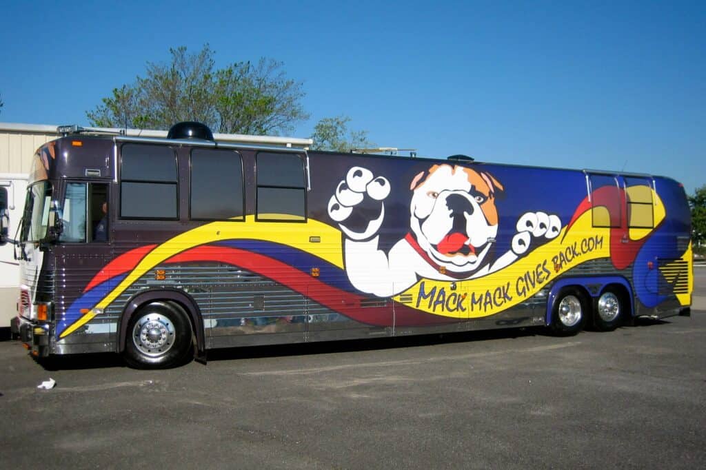 Full color RV bus wraps