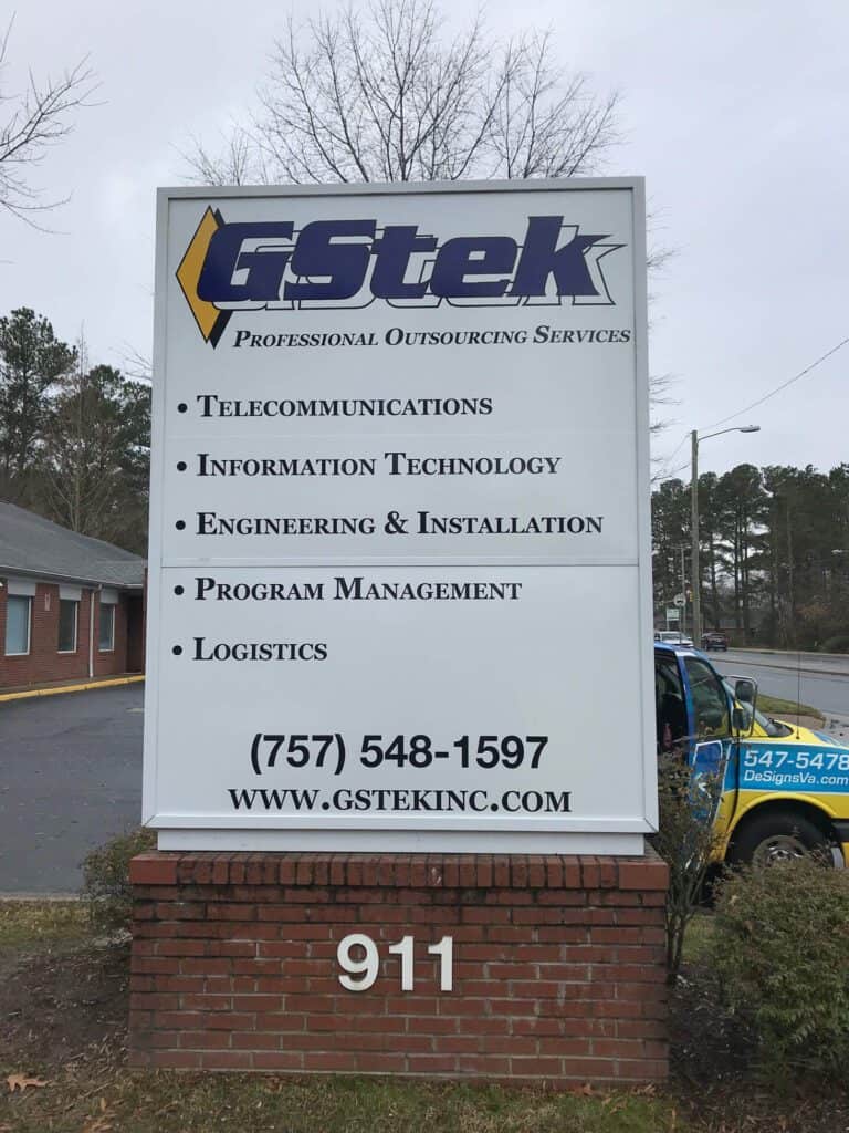 Plexiglass signs - Exterior building directory signs for G-Stek Plexiglass signs - Exterior building directory signs for G-Stek