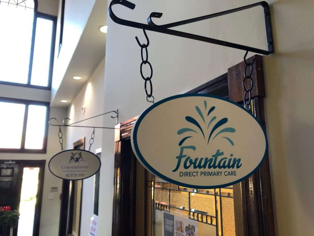 Interior hanging signs for Fountain Direct Primary Care Interior hanging signs for Fountain Direct Primary Care