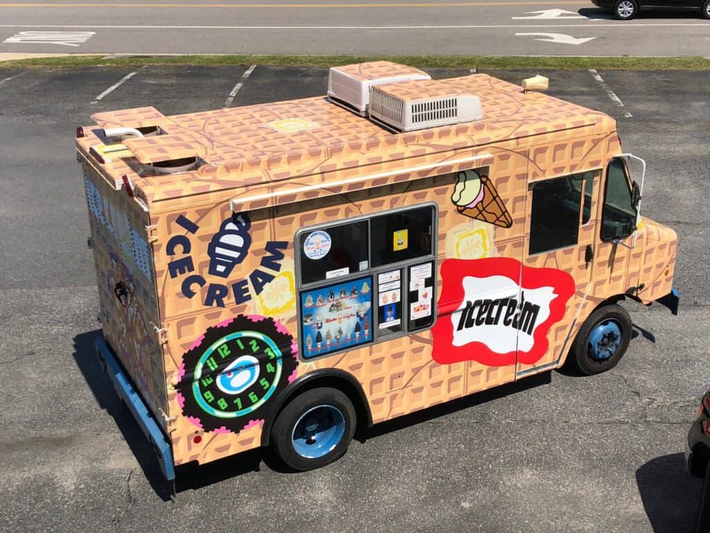 Ice-Cream-truck style wrap (right side view)
