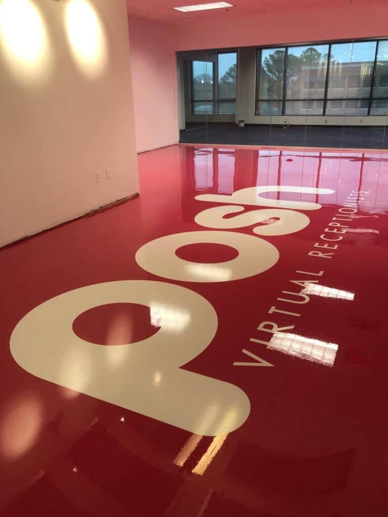 Large floor graphics - Posh pink floor graphic