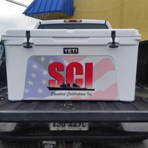Yeti cooler wrap. We can custom wrap most anything at DeSigns, Inc.
