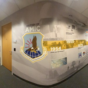 Wrap around wall mural - Wall mural history of AMIC by DeSigns, Inc., Chesapeake, VA