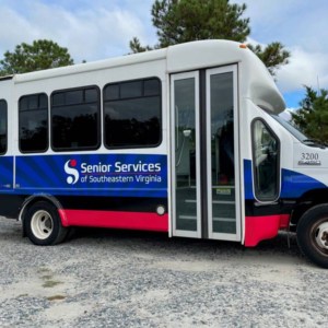 Color bus wrap, Bus graphics for transport bus - Bus wrap on right-side for Senior Services of Southeast Virginia