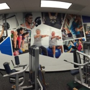 Fitness center graphic murals  by DeSigns, Inc.